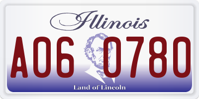 IL license plate A060780