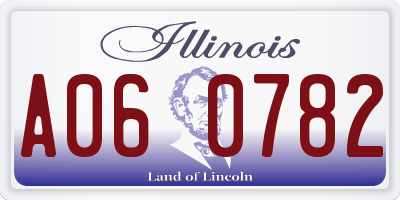 IL license plate A060782