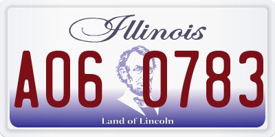IL license plate A060783