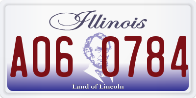 IL license plate A060784
