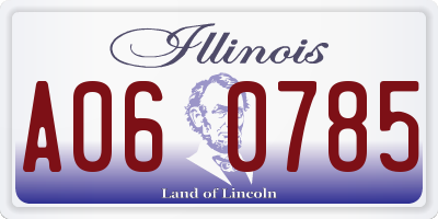IL license plate A060785