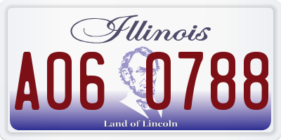 IL license plate A060788