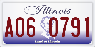 IL license plate A060791