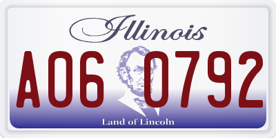 IL license plate A060792