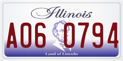 IL license plate A060794
