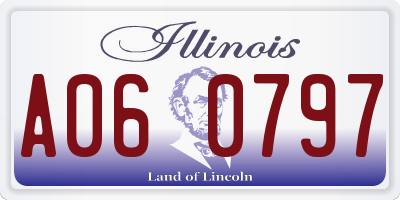 IL license plate A060797