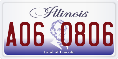 IL license plate A060806