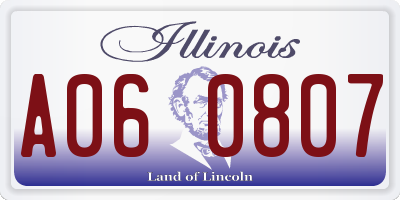 IL license plate A060807