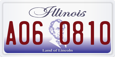 IL license plate A060810