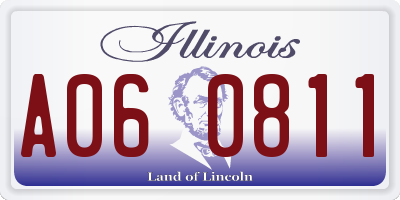 IL license plate A060811