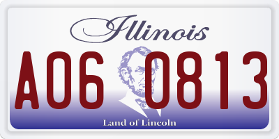 IL license plate A060813