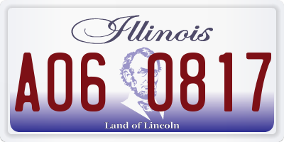 IL license plate A060817