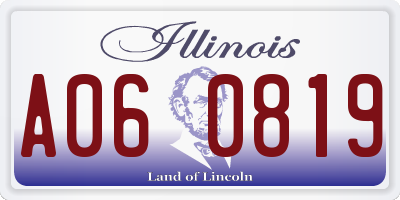 IL license plate A060819