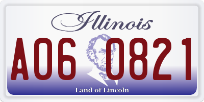 IL license plate A060821