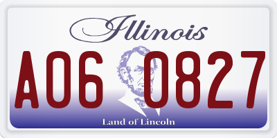 IL license plate A060827