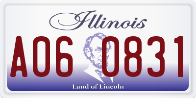 IL license plate A060831