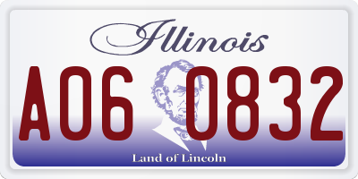 IL license plate A060832