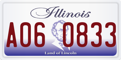 IL license plate A060833