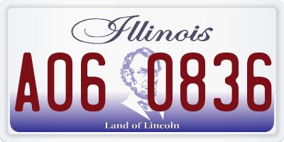 IL license plate A060836