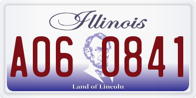 IL license plate A060841