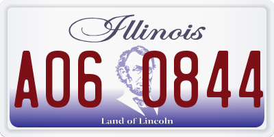 IL license plate A060844