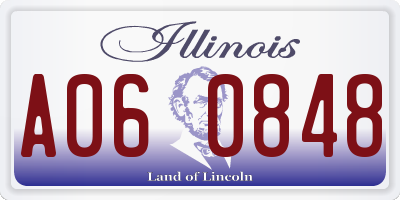 IL license plate A060848
