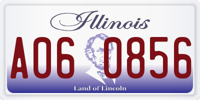 IL license plate A060856