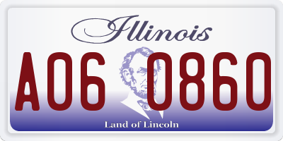 IL license plate A060860