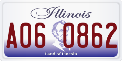 IL license plate A060862