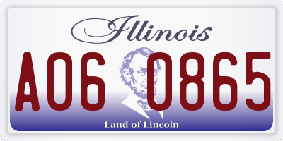 IL license plate A060865