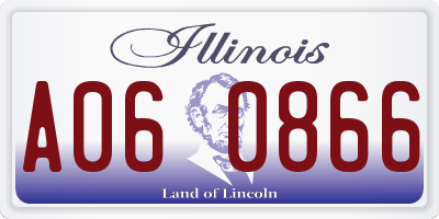 IL license plate A060866