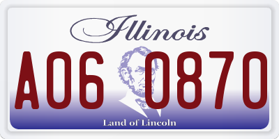 IL license plate A060870