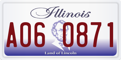 IL license plate A060871