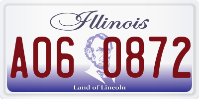 IL license plate A060872