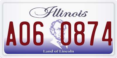 IL license plate A060874