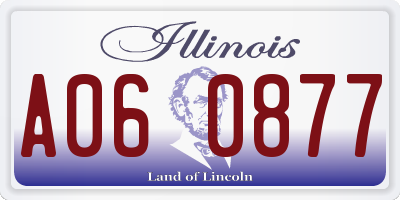IL license plate A060877