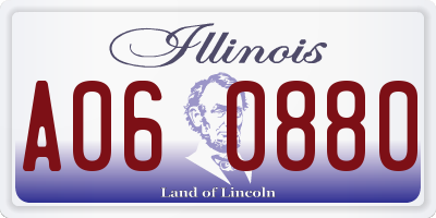 IL license plate A060880