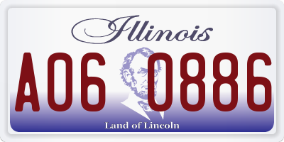 IL license plate A060886
