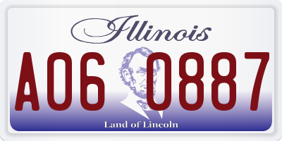IL license plate A060887