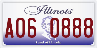 IL license plate A060888