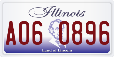 IL license plate A060896