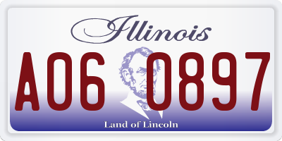 IL license plate A060897