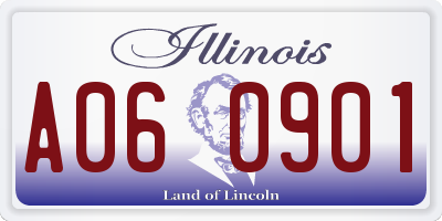 IL license plate A060901
