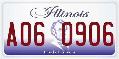 IL license plate A060906