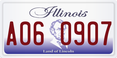 IL license plate A060907