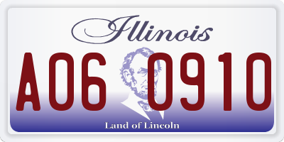 IL license plate A060910