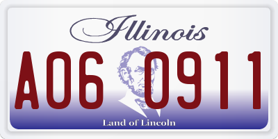 IL license plate A060911