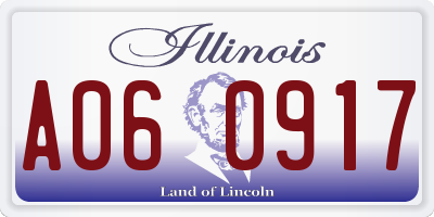 IL license plate A060917
