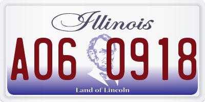 IL license plate A060918