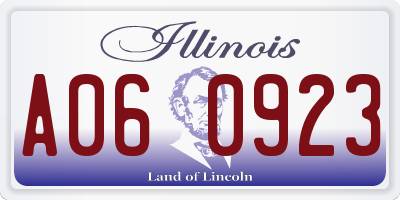 IL license plate A060923